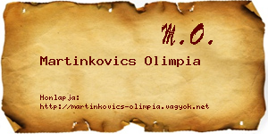 Martinkovics Olimpia névjegykártya